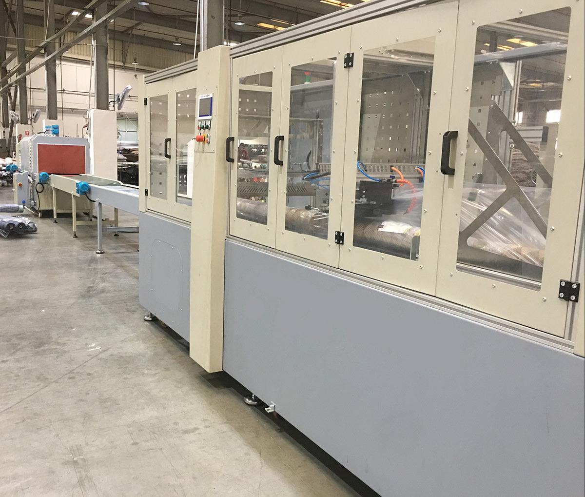 OR011 A Tam Otomatik Parça Halı Rulo Sarım ve Paketleme Hattı